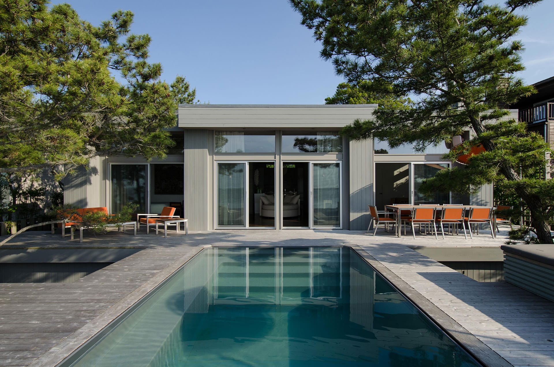 Mid-Century Modern Pool House in Fire Island Pines | Rodman Paul Architects