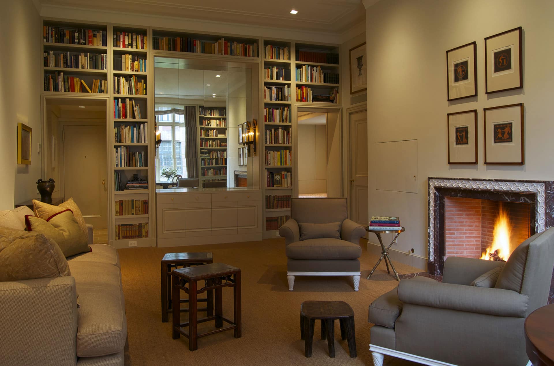 Library in Upper East Side apartment | Rodman Paul Architects