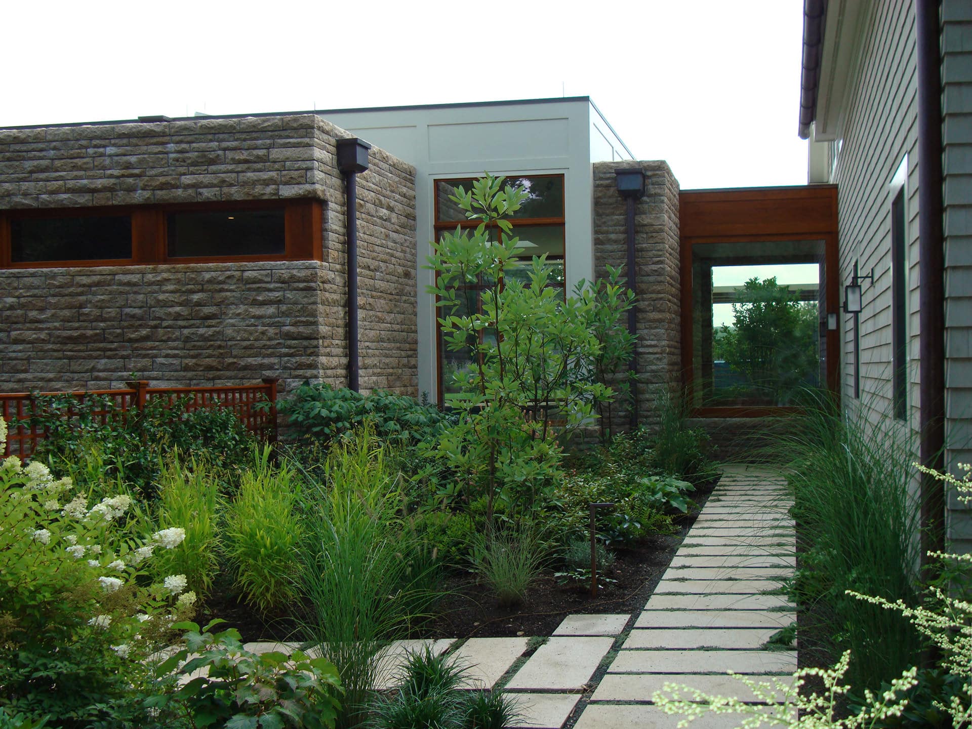 Flagstone pathway at estate in Washington, Connecticut | Rodman Paul Architects