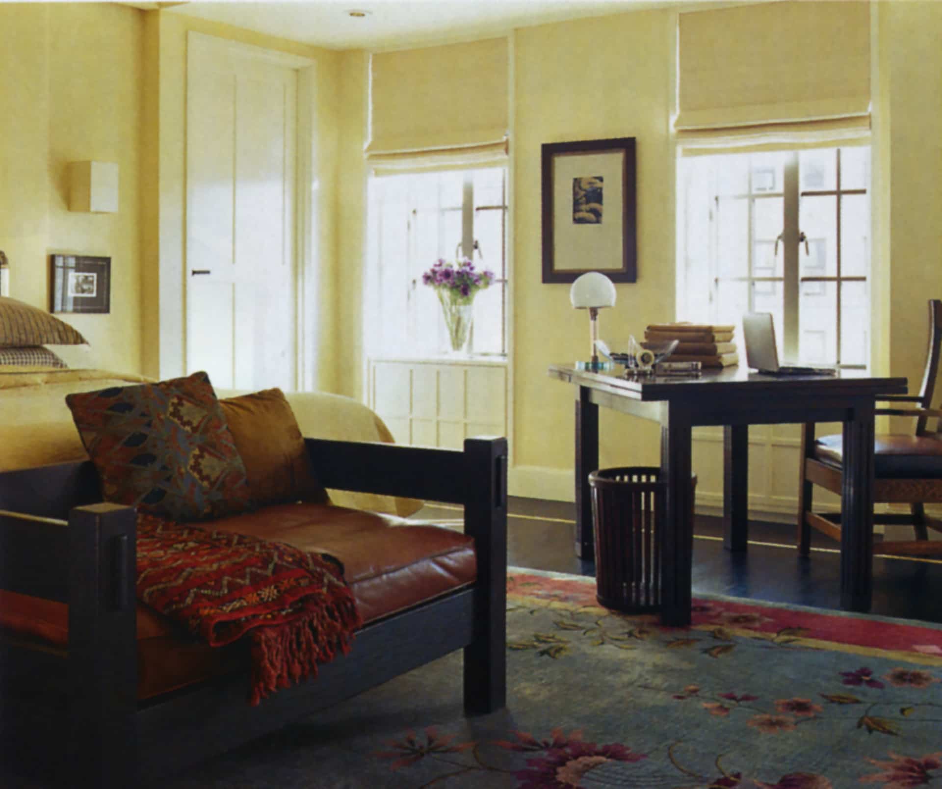 Bedroom office in Chelsea, NYC townhome | Rodman Paul Architects